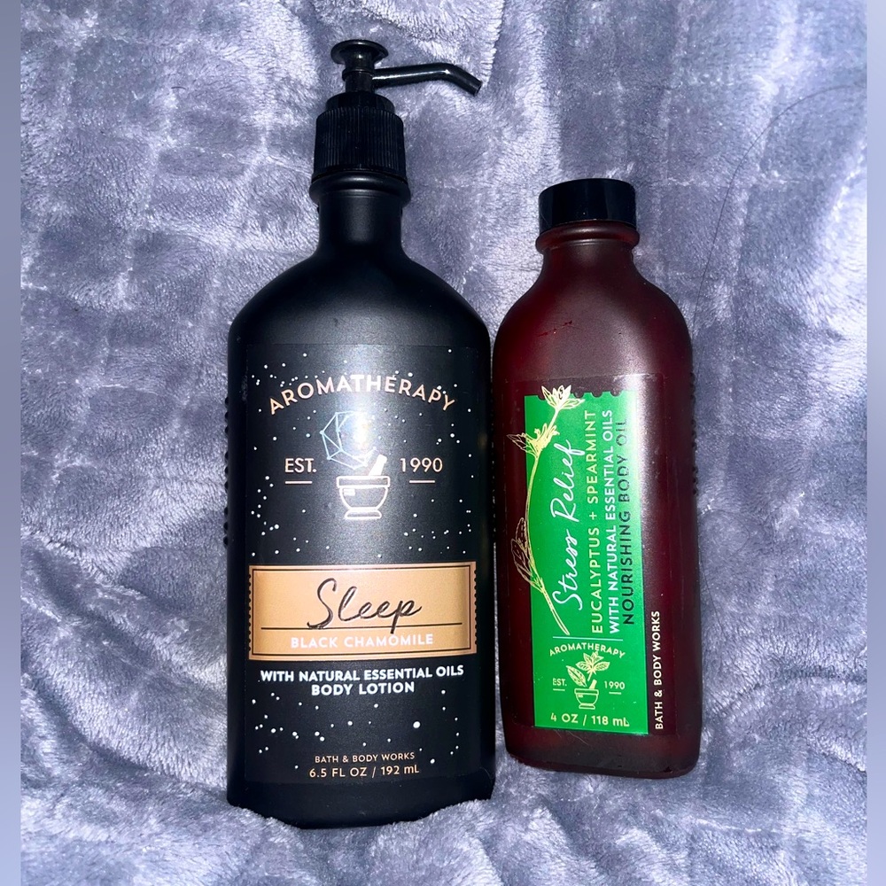 Bath Body Works Aromatherapy lotion and oil